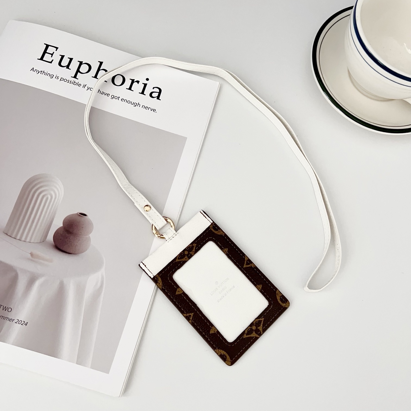 LL Embossed Craft Detachable Crossbody Strap ID & Badge Holder - Vania Cases