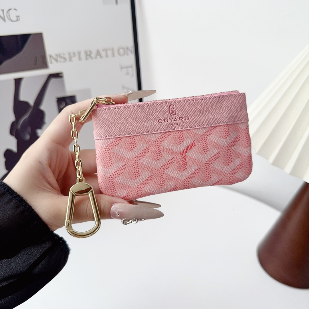 GO Textured Leather Vibrant Colors Metal Hanging Ring Card Holder - Vania Cases