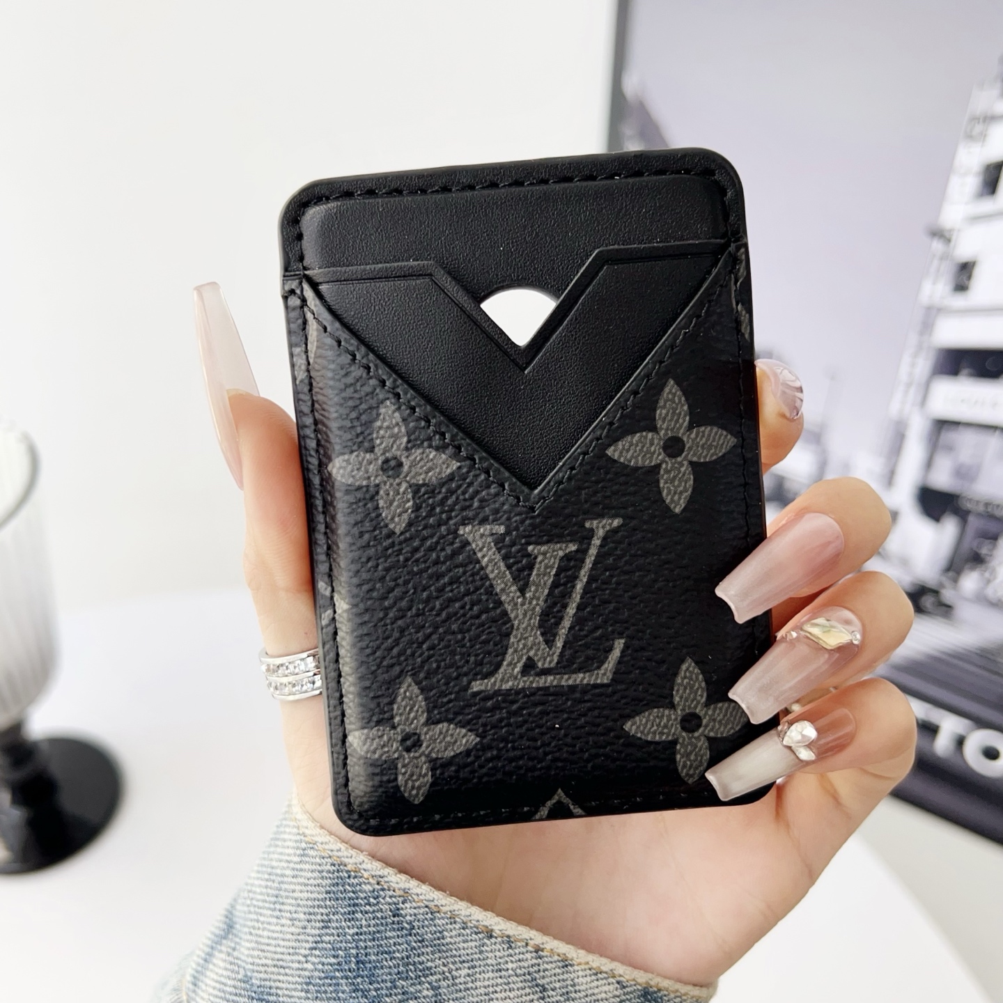LL Textured Leather Reimagined Classic Card Holder - Vania Cases