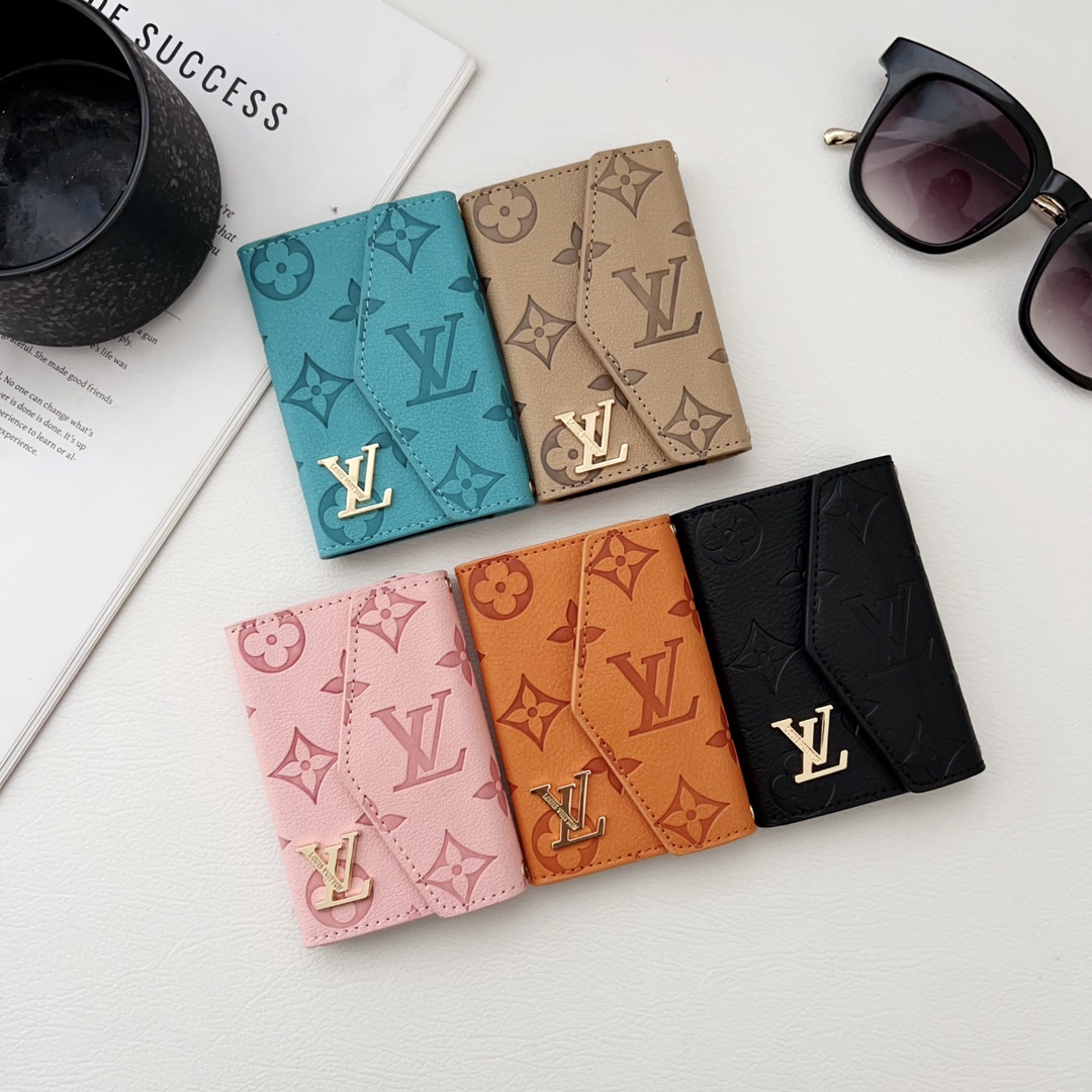 LL Textured Leather Vibrant Colors Card Holder - Vania Cases