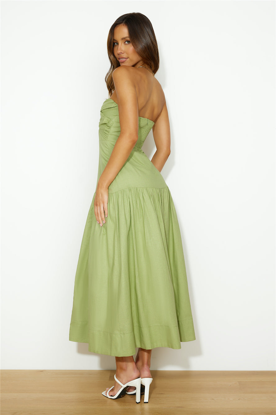 Picnics In The Park Maxi Dress Green