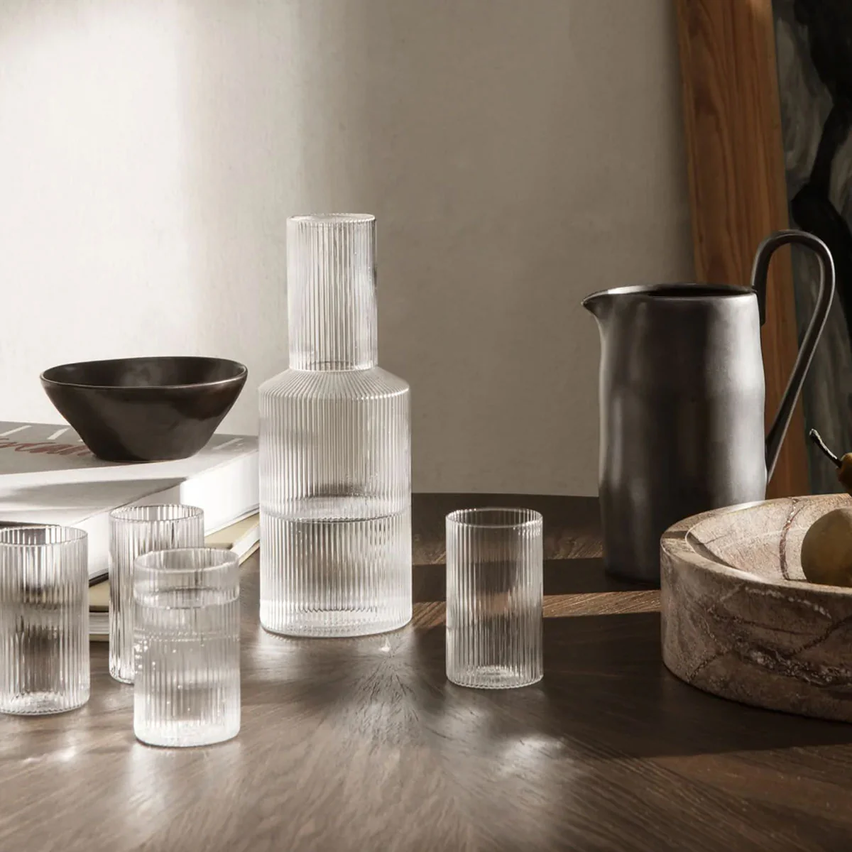 ferm LIVING | Ripple Carafe - Clear