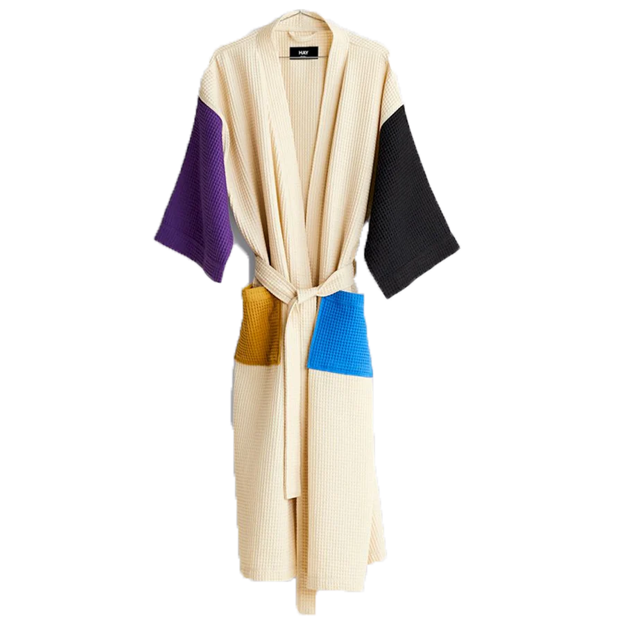 HAY | Waffle Bathrobe - Cream Multi