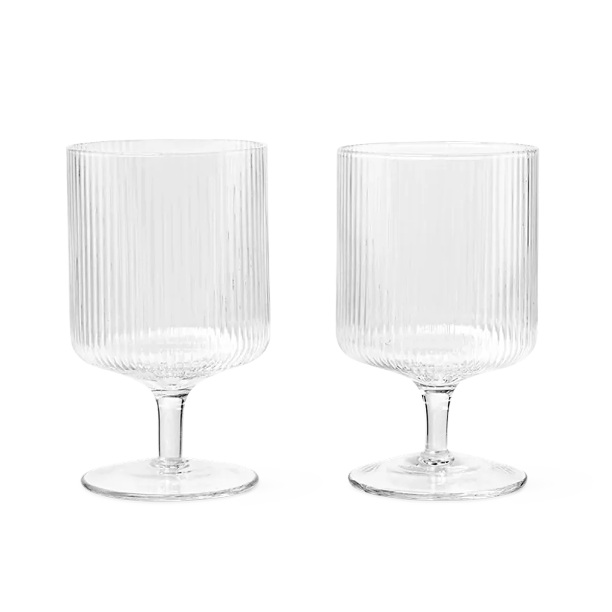 ferm LIVING | Ripple Wine Glasses - Set of 2 - Clear