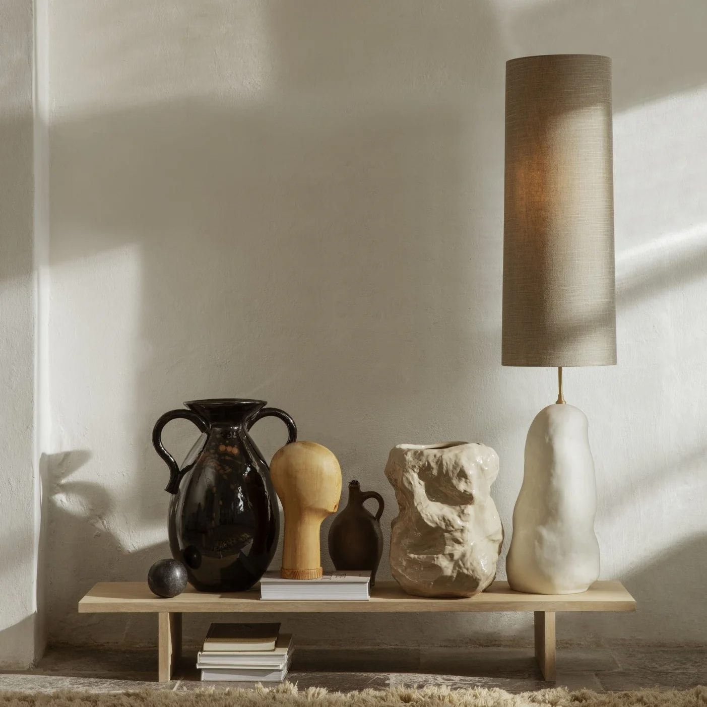 ferm LIVING | Hebe Lamp Base & Shade - Large - Off White