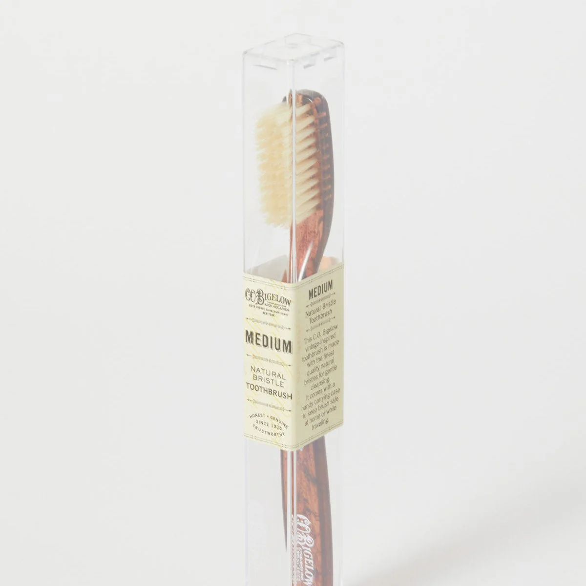 Natural Bristle Toothbrush - Medium Tortoise
