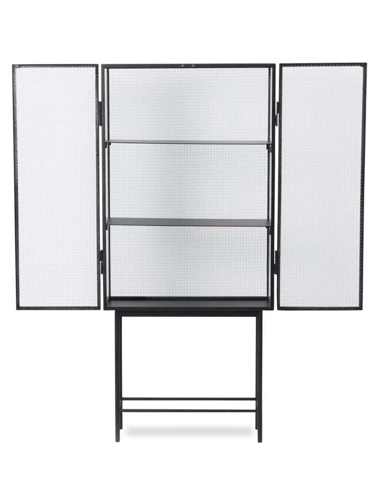 ferm LIVING | Haze Vitrine - Wired Glass - Black