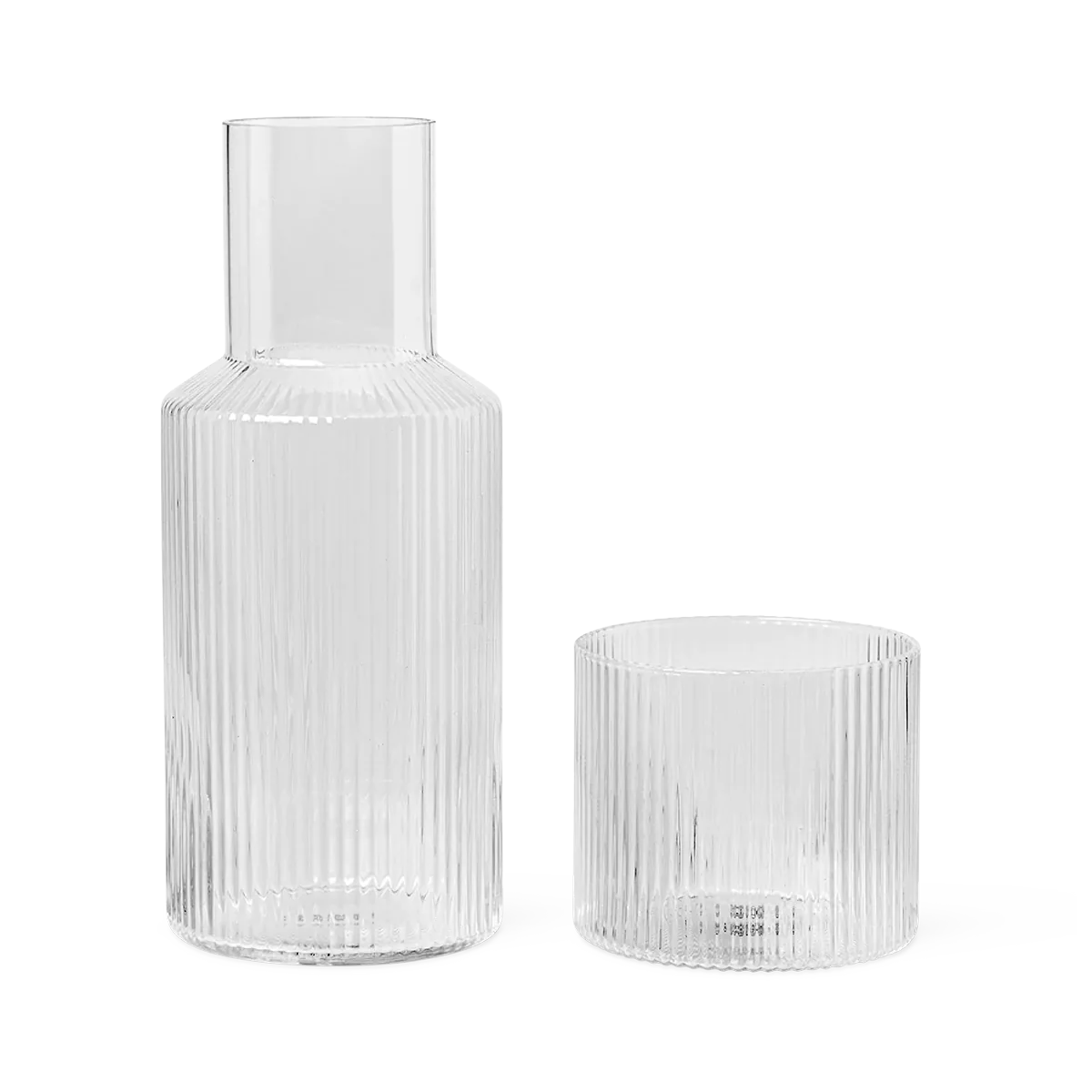 ferm LIVING | Ripple Carafe Set - Small - Clear