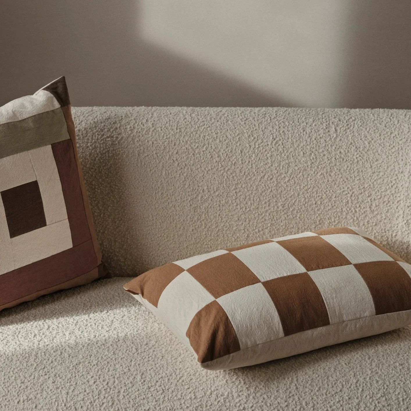 ferm LIVING | Fold Patchwork Cushion - Sugar Kelp