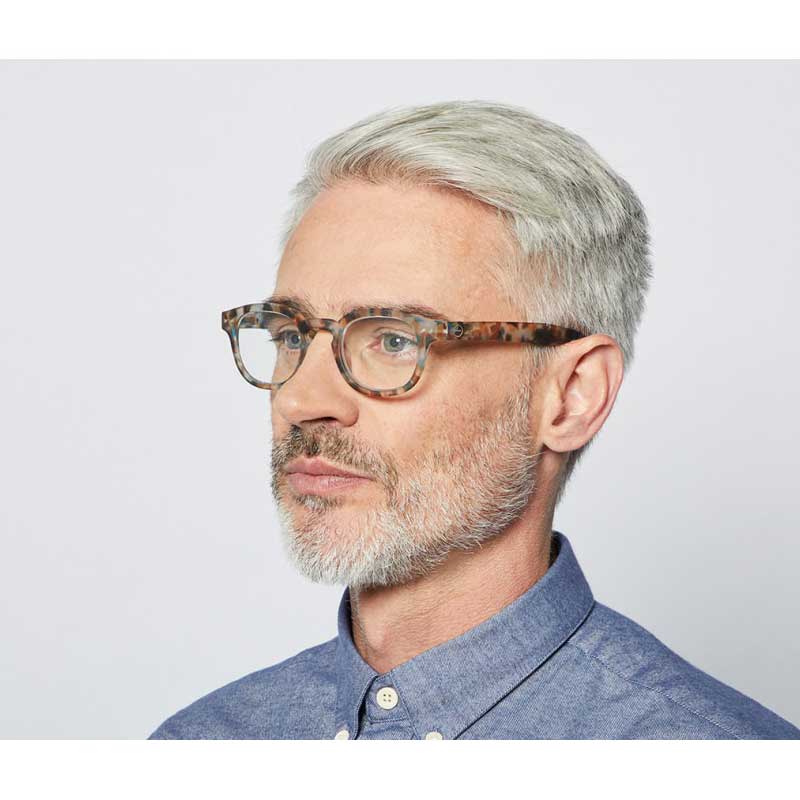 Reading Glasses # C - The Retro - Blue Tortoise