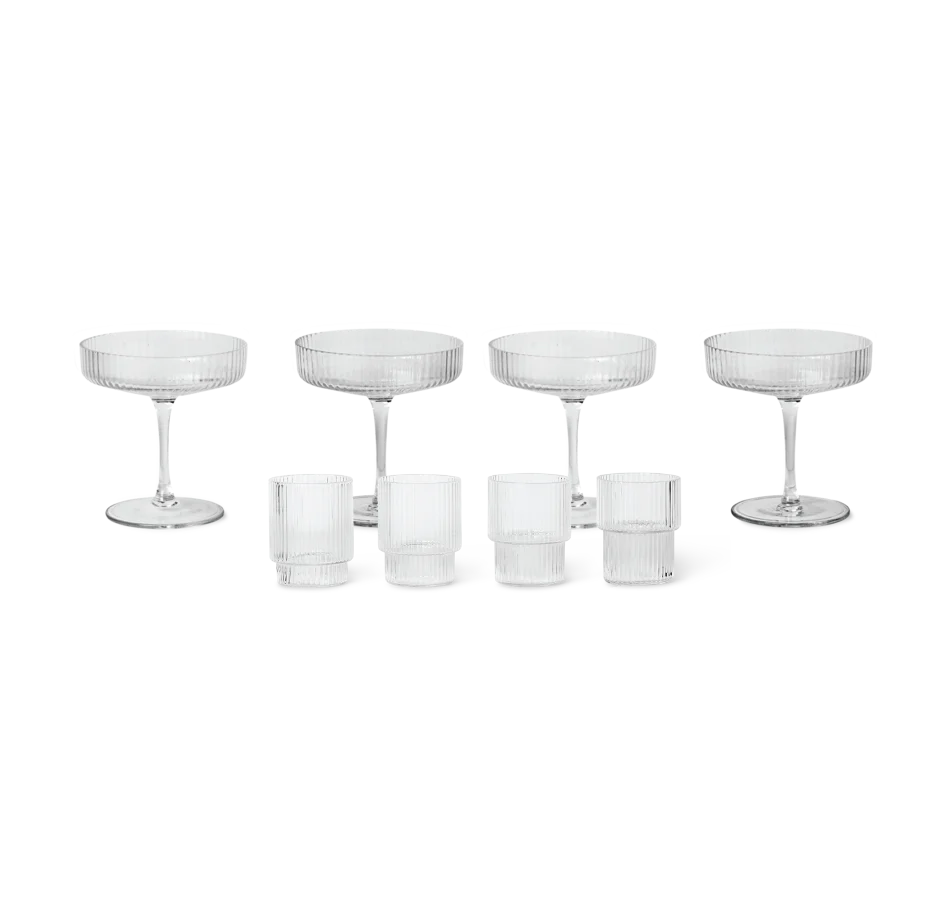 ferm LIVING | Ripple Evening Set - Clear