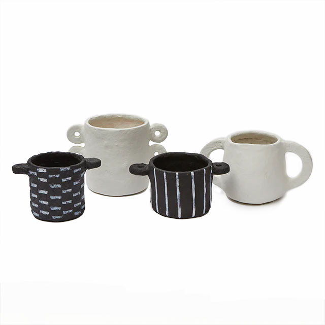 Serax | Papier-Mâché Pot - Beige Large Handle