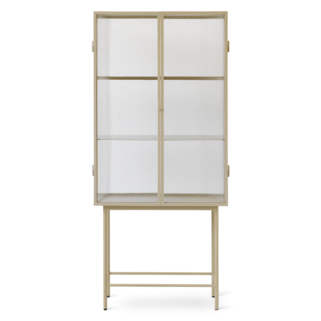 Ferm Living | Haze Vitrine - Reeded Glass - Cashmere