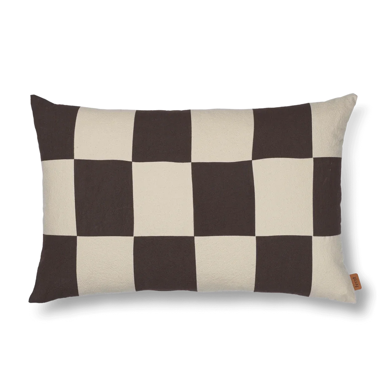 ferm LIVING | Fold Patchwork Cushion - Coffee