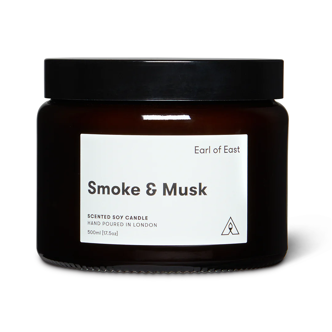 Earl of East | Smoke & Musk - Soy Wax Candle - 500ml [17.5oz]