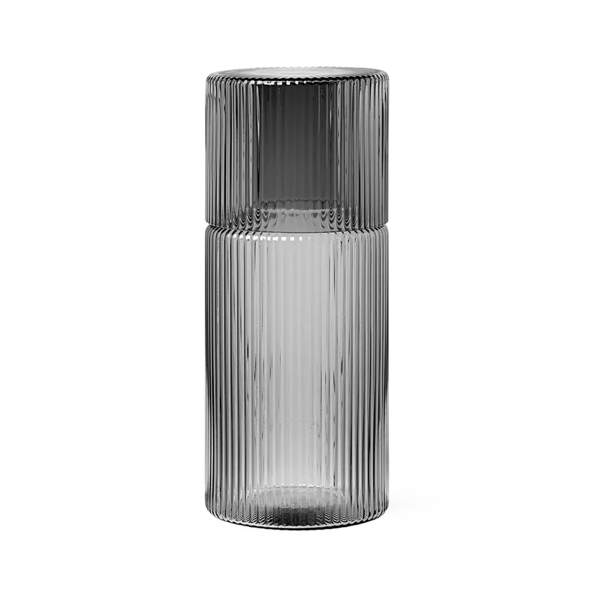 ferm LIVING | Ripple Carafe Set - Small - Smoked Grey