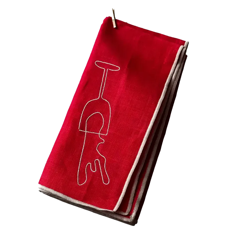 MÆGEN | Linen Blend Napkins - Set of 2 - Wine