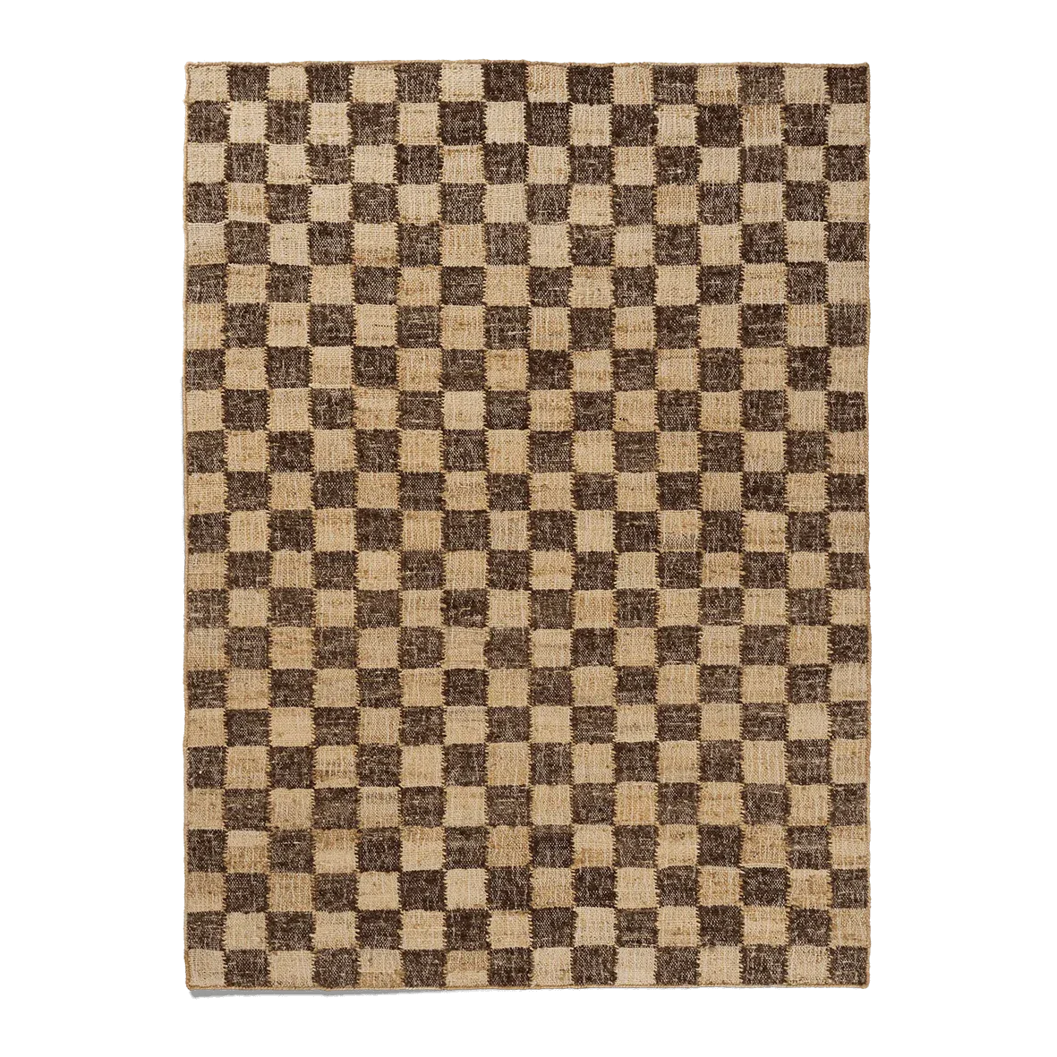 ferm LIVING | Check Wool Jute Rug - Coffee/Natural - 140 x 200cm