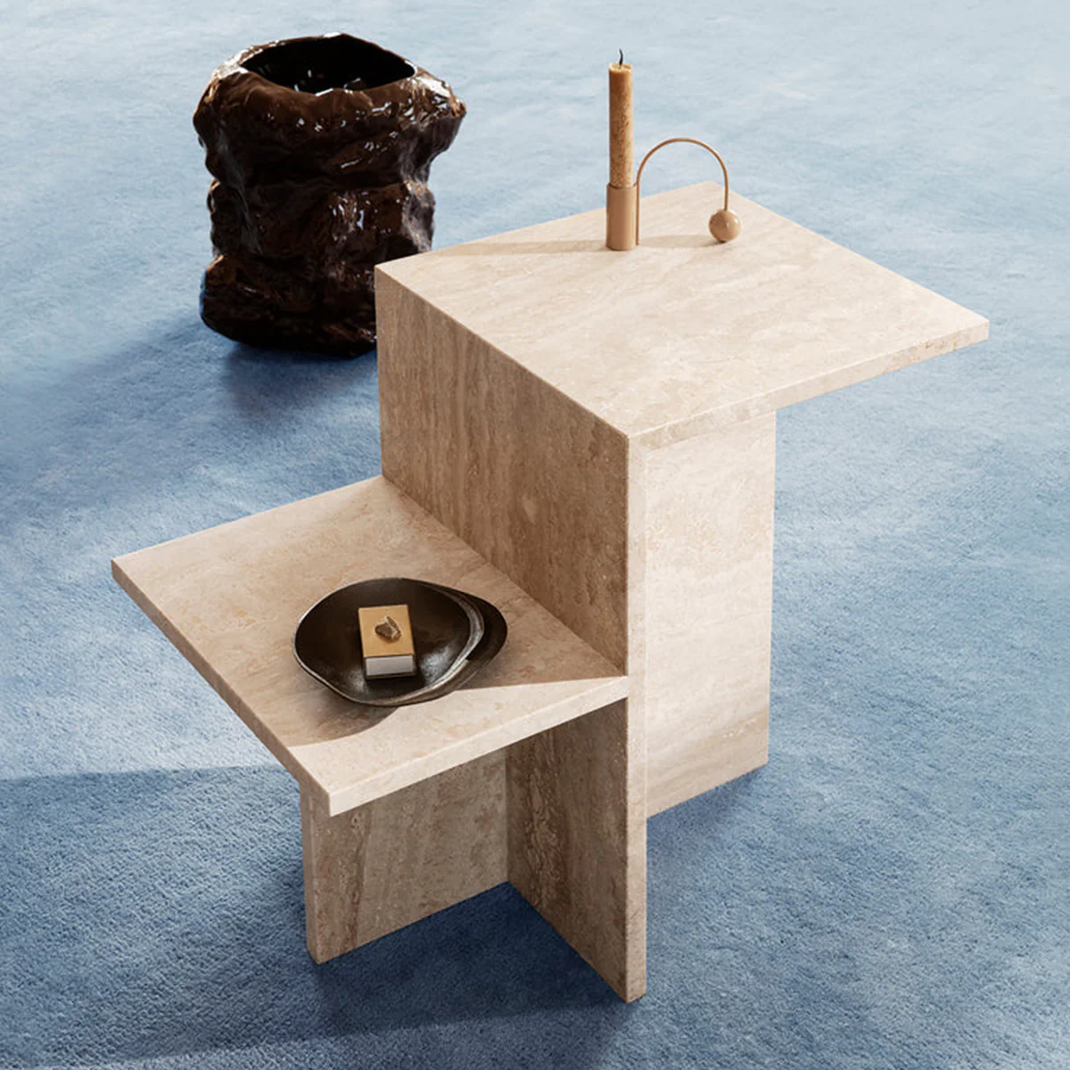 ferm LIVING | Distinct Side Table - Travertine