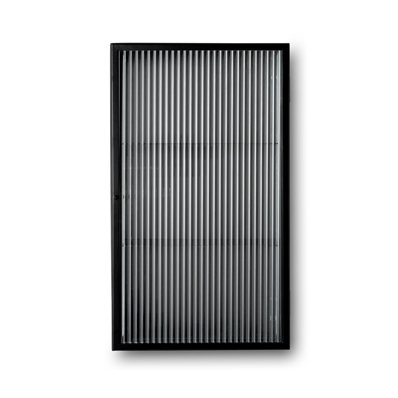 ferm LIVING | Haze Wall Cabinet - Reeded Glass - Black
