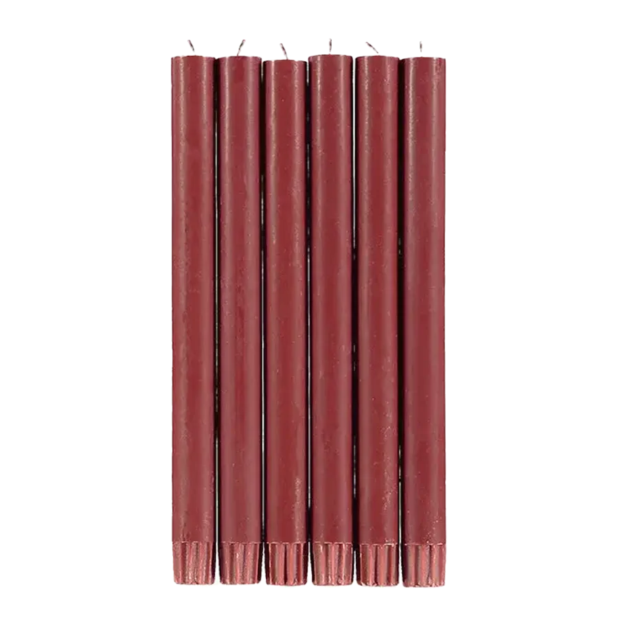 British Colour Standard | Guardsman Red Dinner Candles - 6 Per Pack
