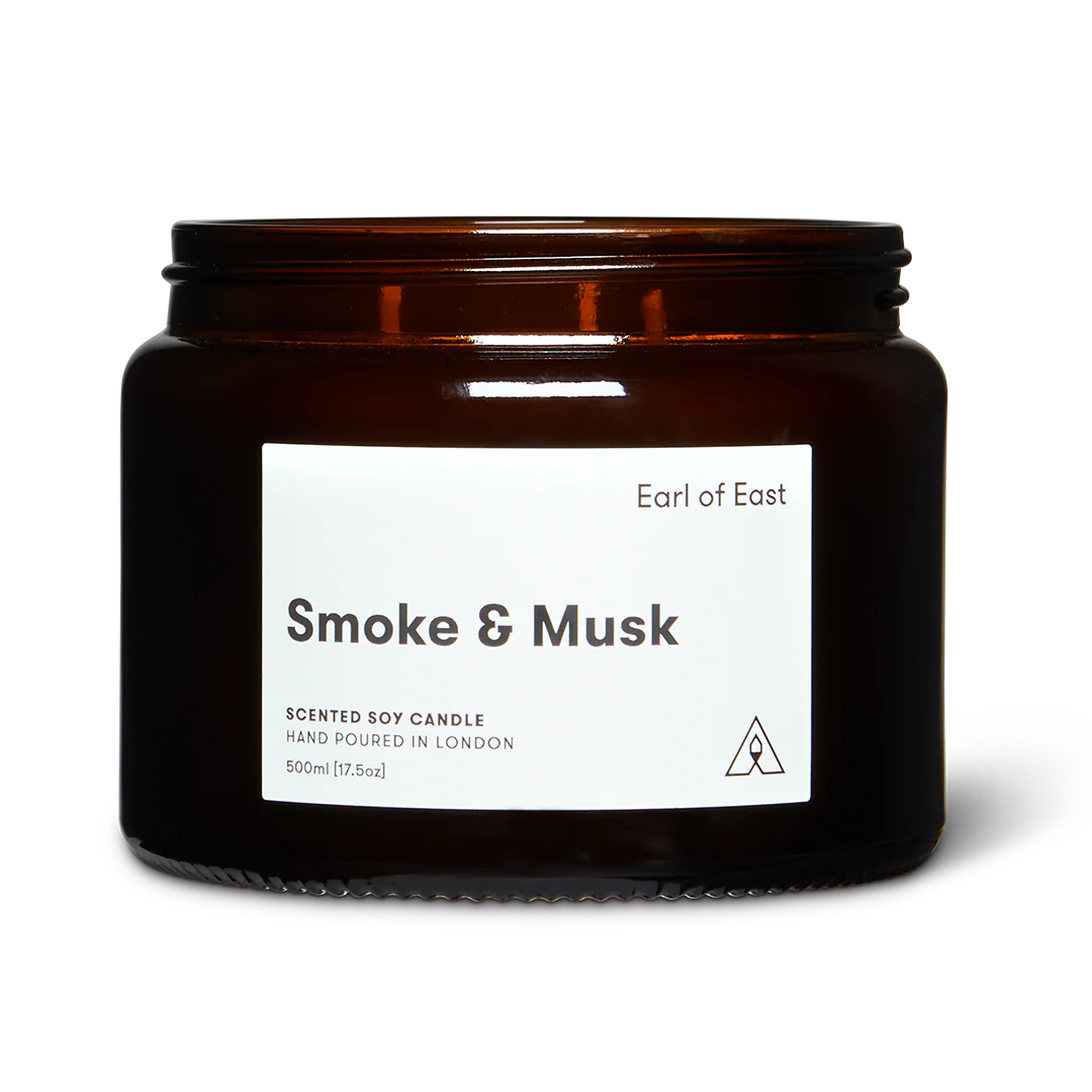 Earl of East | Smoke & Musk - Soy Wax Candle - 500ml [17.5oz]