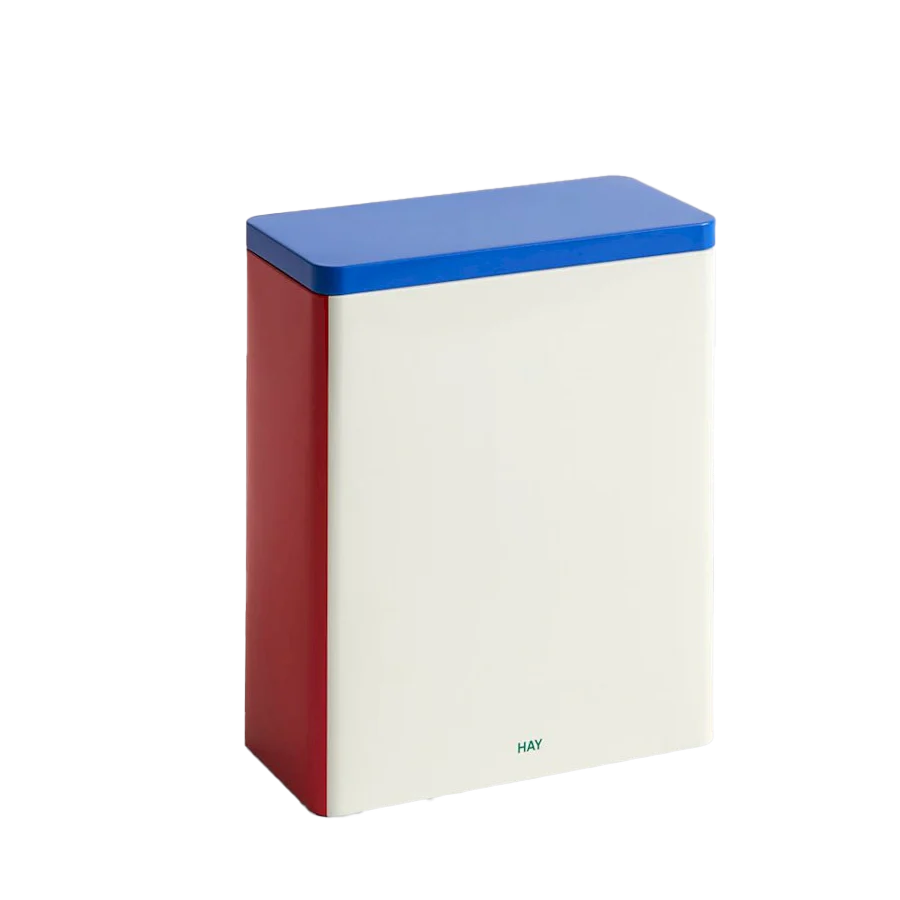 HAY | Tin Container - X-Large - Off-White, Blue and Red