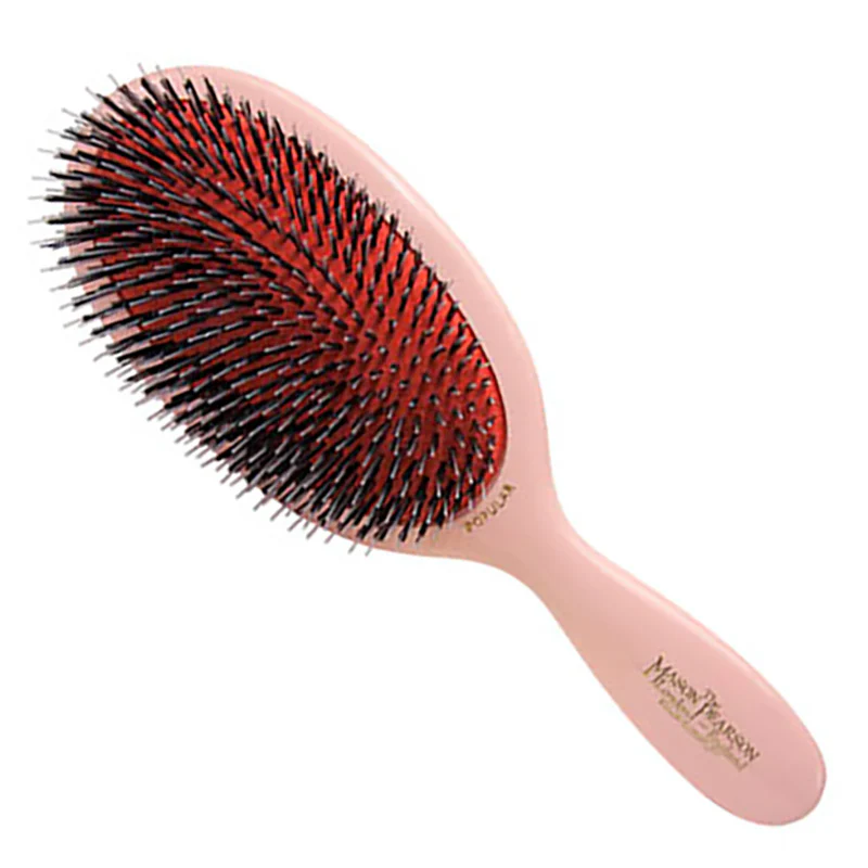 Popular Boar Bristle & Nylon Hairbrush - Pink
