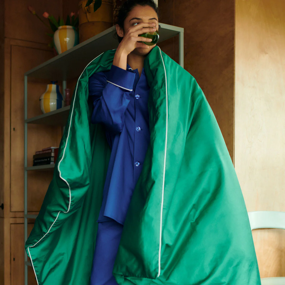 HAY | Outline Pyjama - Long Sleeve Shirt - Vivid Blue