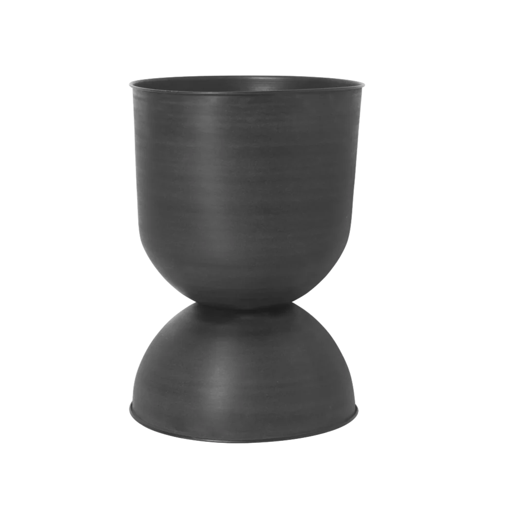 ferm LIVING | Hourglass Pots - Various Sizes - Black / Dark Grey