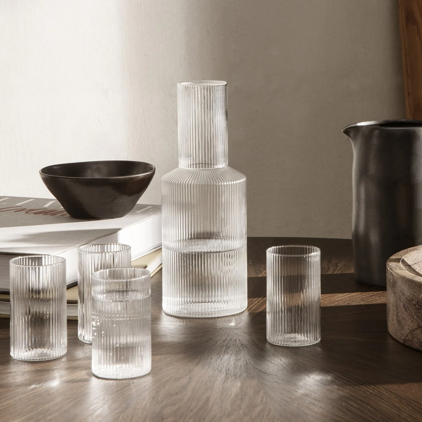 ferm LIVING | Ripple Verrines - Set of 4 - Clear