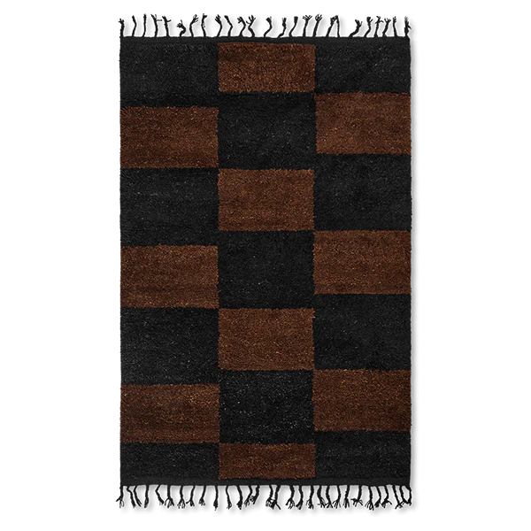 ferm LIVING | Mara Knotted Rug Large - Black/Chocolate