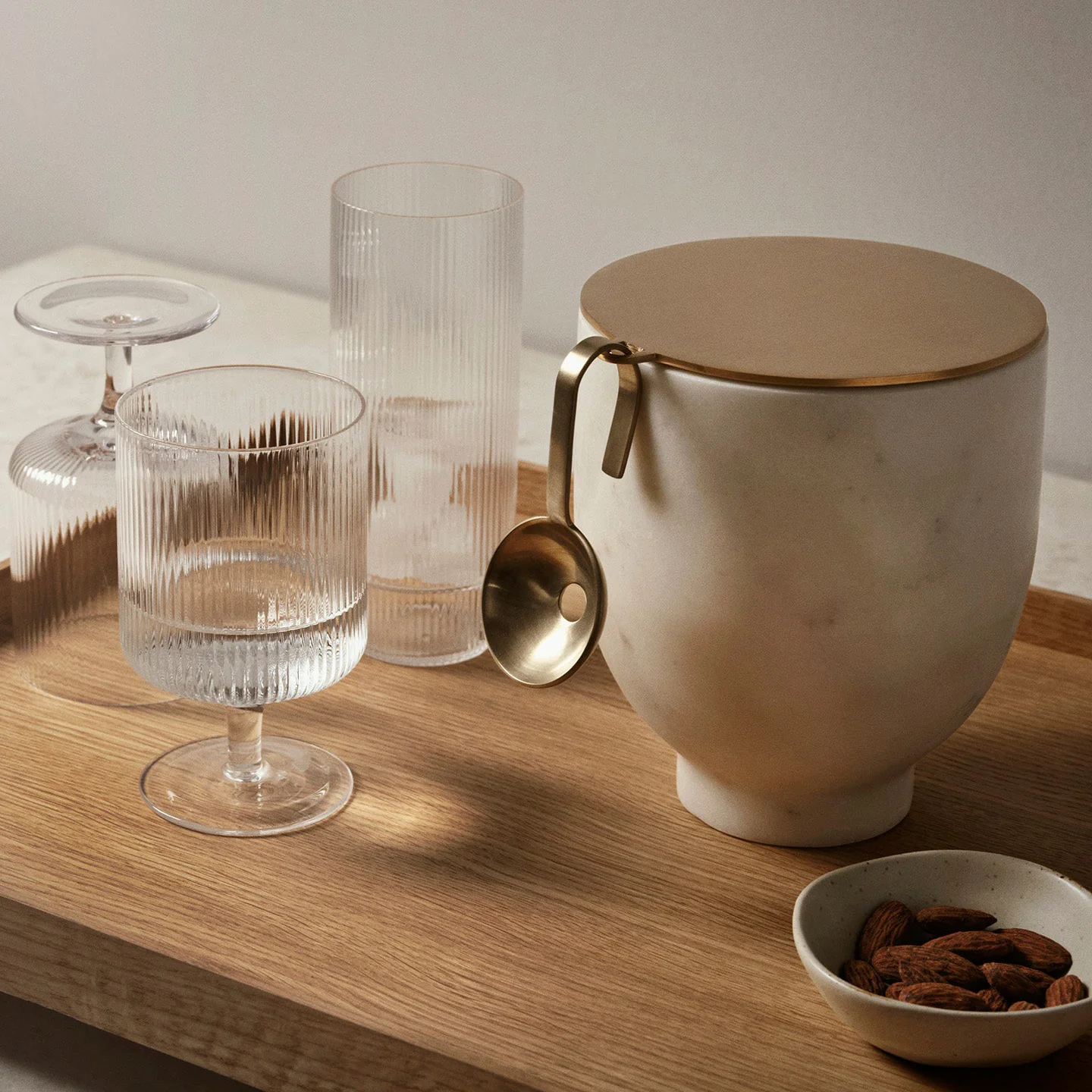 ferm LIVING | Ripple Wine Glasses - Set of 2 - Clear