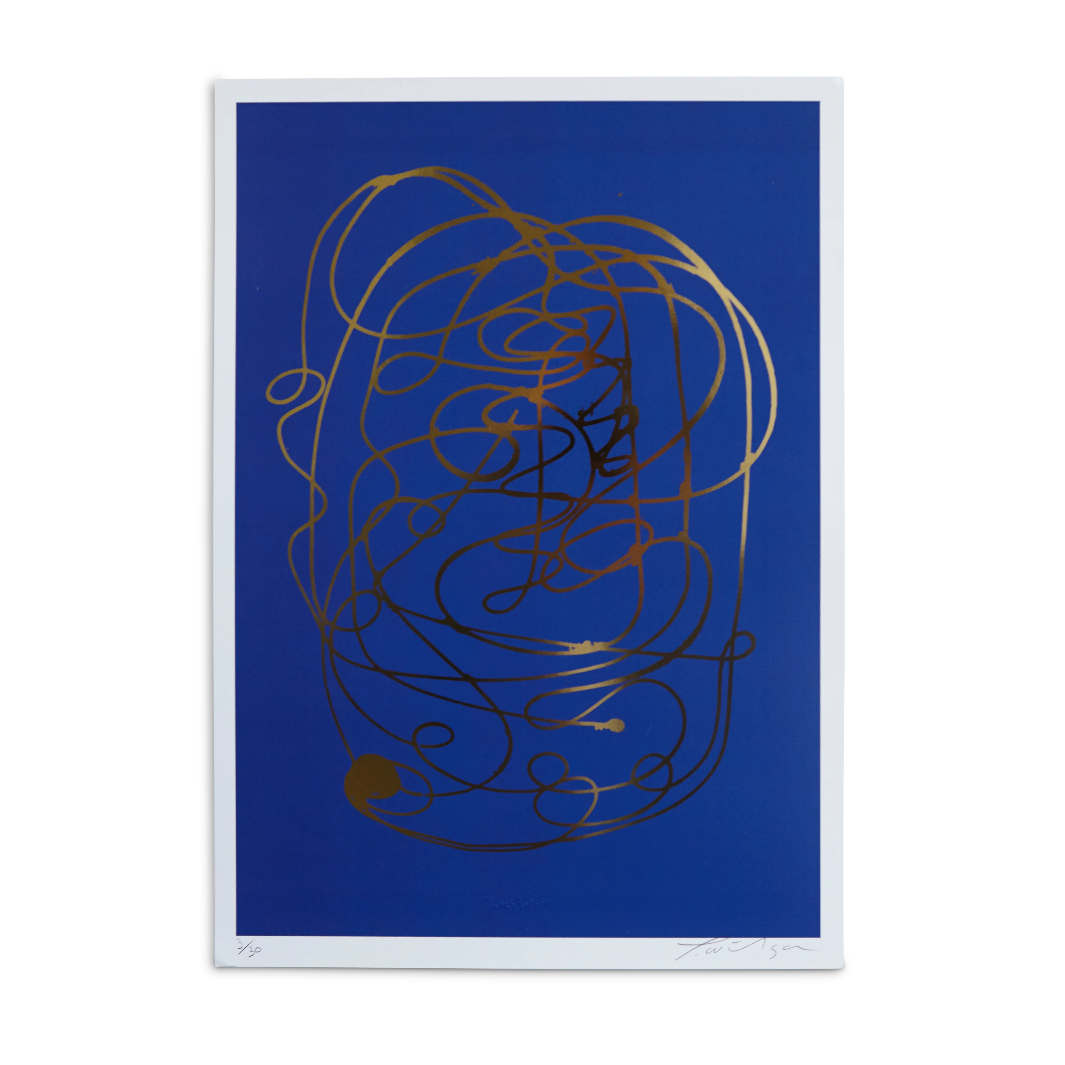 James Wilson | Blue Collar  Series - Gold Foil/Blue A3