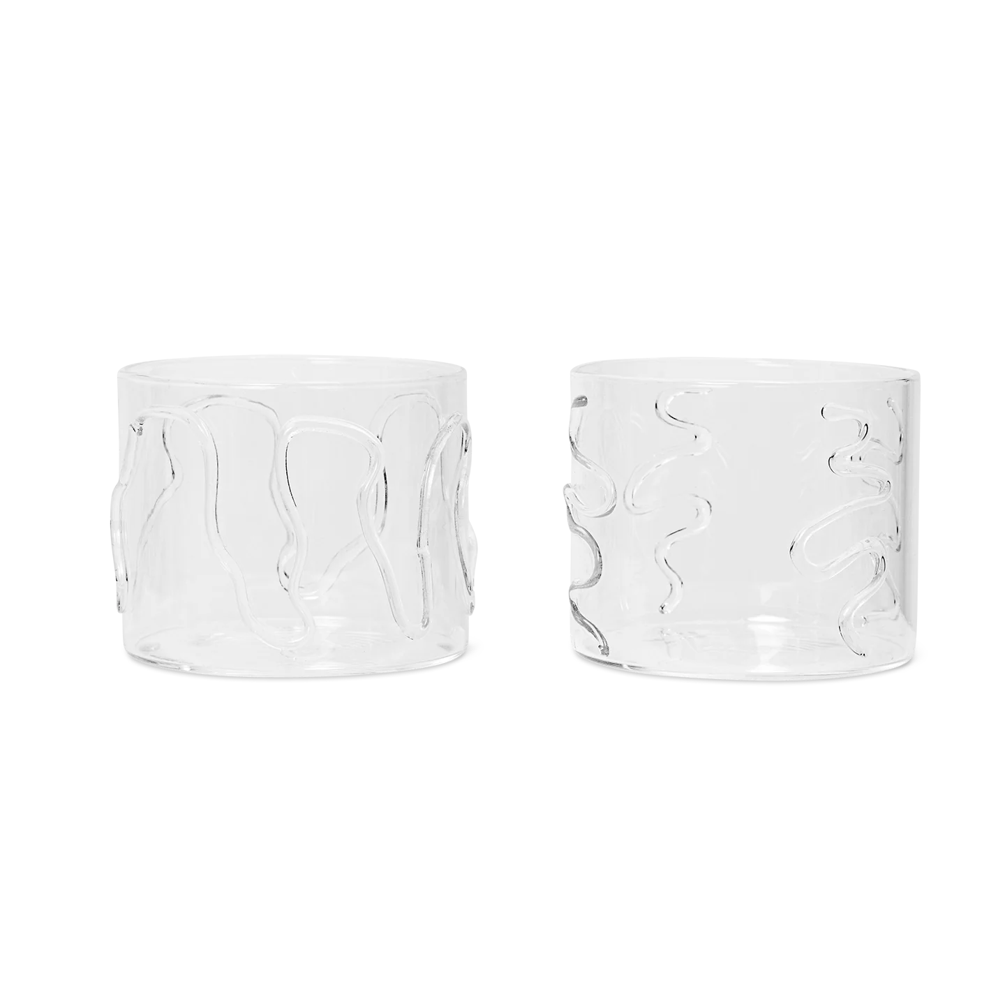 ferm LIVING | Doodle Glasses - Set of 2 - Low