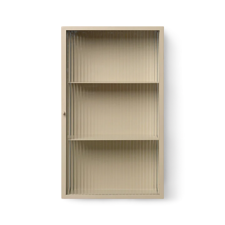 ferm LIVING | Haze Wall Cabinet - Reeded Glass - Cashmere