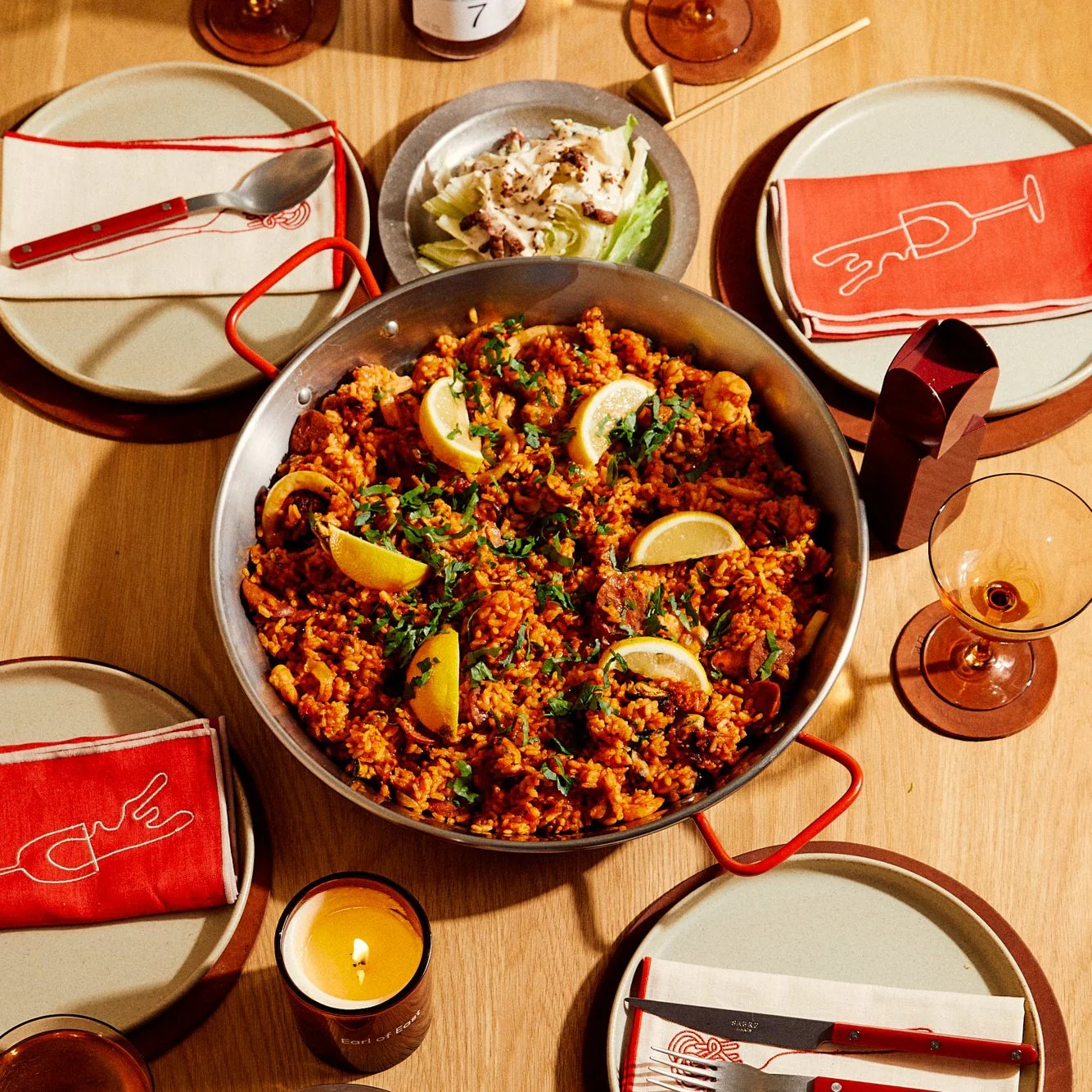 MÆGEN | Linen Blend Napkins - Set of 2 - Wine