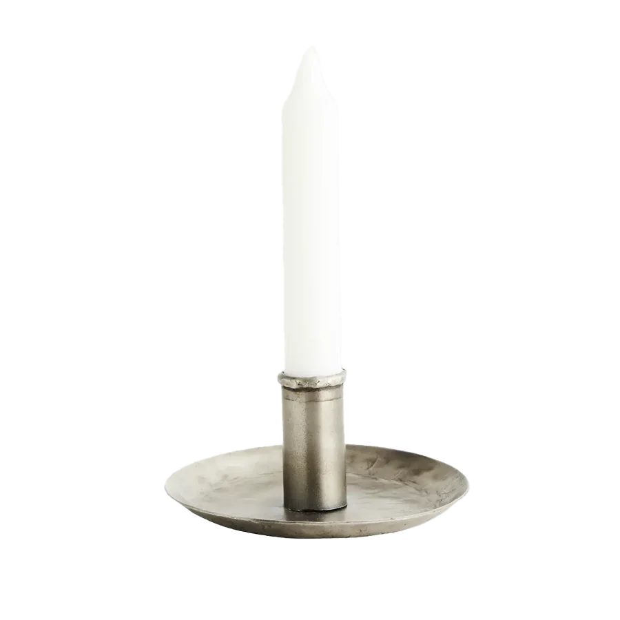 Madam Stoltz | Hand Forged Candle Holder - Silver