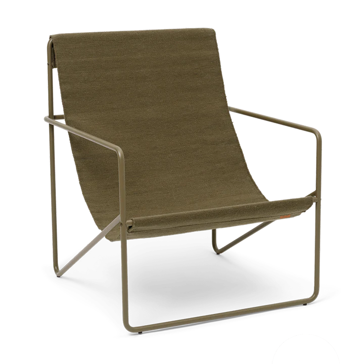 ferm LIVING | Desert Lounge Chair - Olive Frame with Olive Seat