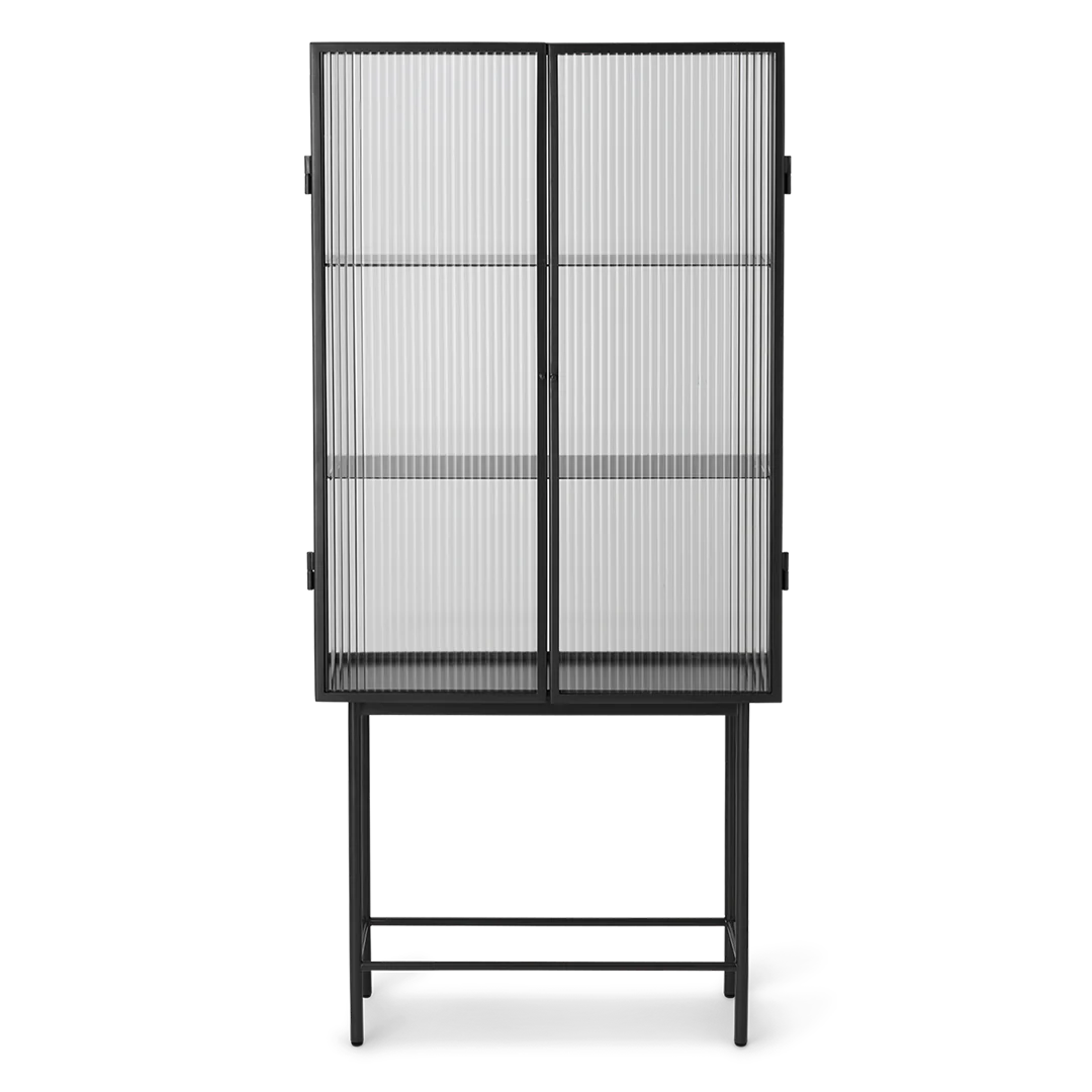 Ferm Living | Haze Vitrine - Reeded Glass - Black