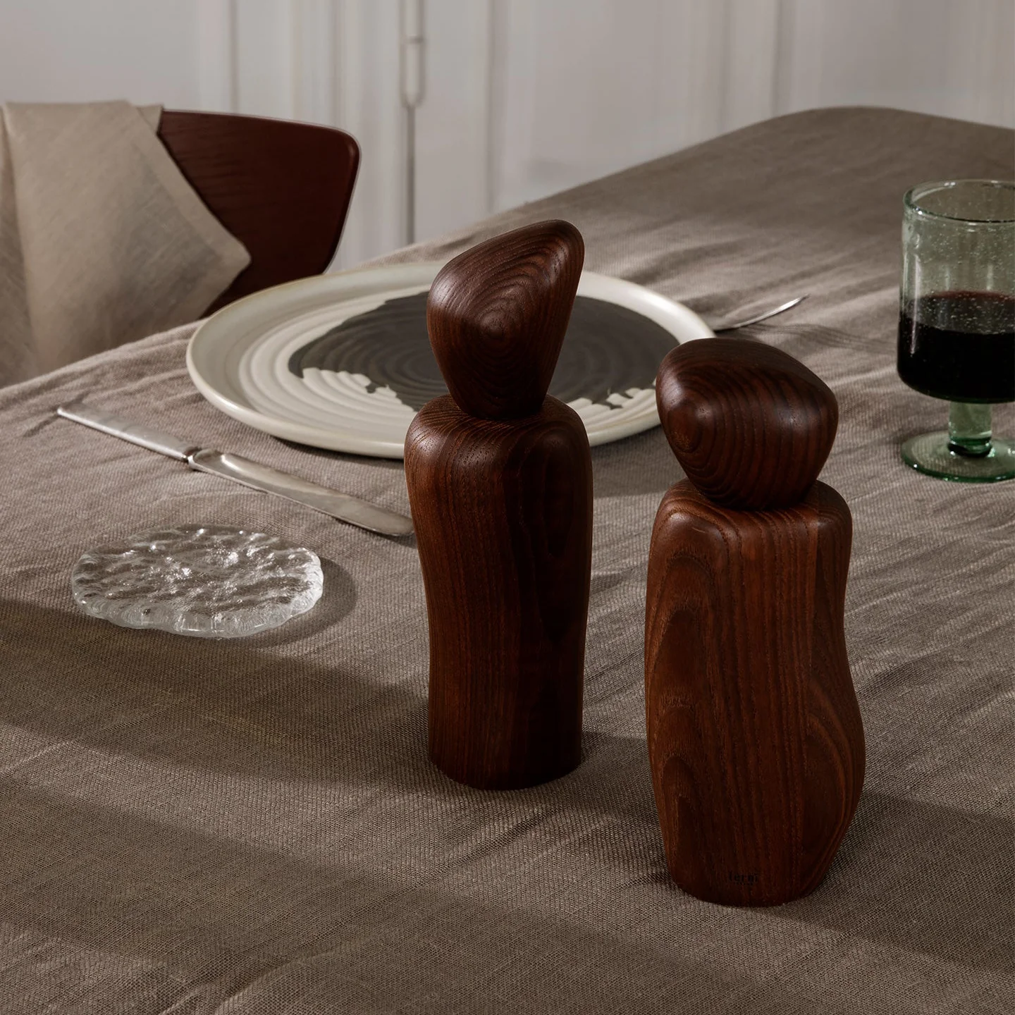 ferm LIVING | Cairn Salt & Pepper Grinder - Dark Brown Wood