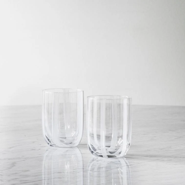 Normann Copenhagen | Stripe Glass - White Stripes
