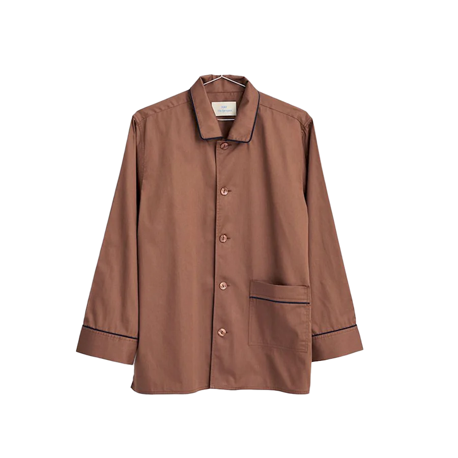 HAY | Outline Pyjama - Long Sleeve Shirt - Milk Chocolate