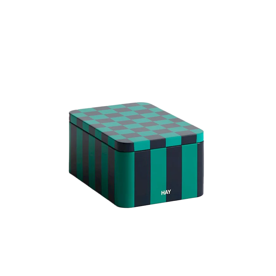 HAY | Tin Container - Small - Green and Dark Blue