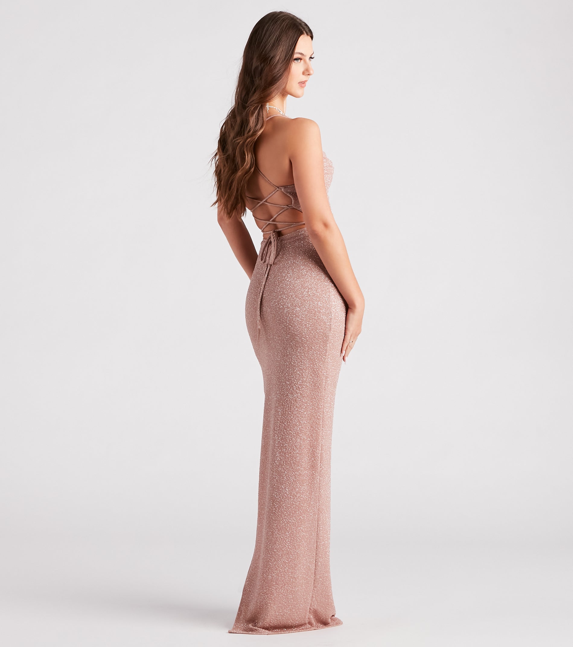 Gloria Formal Glitter Long Dress