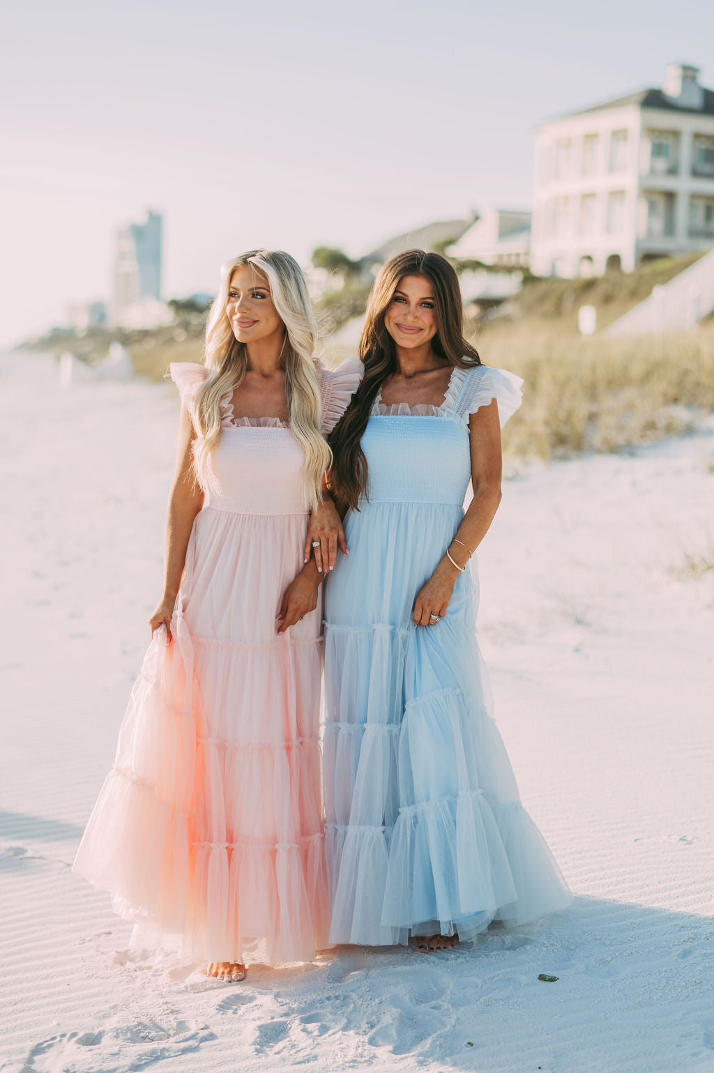 Meleah Tulle Maxi Dress-Light Blue