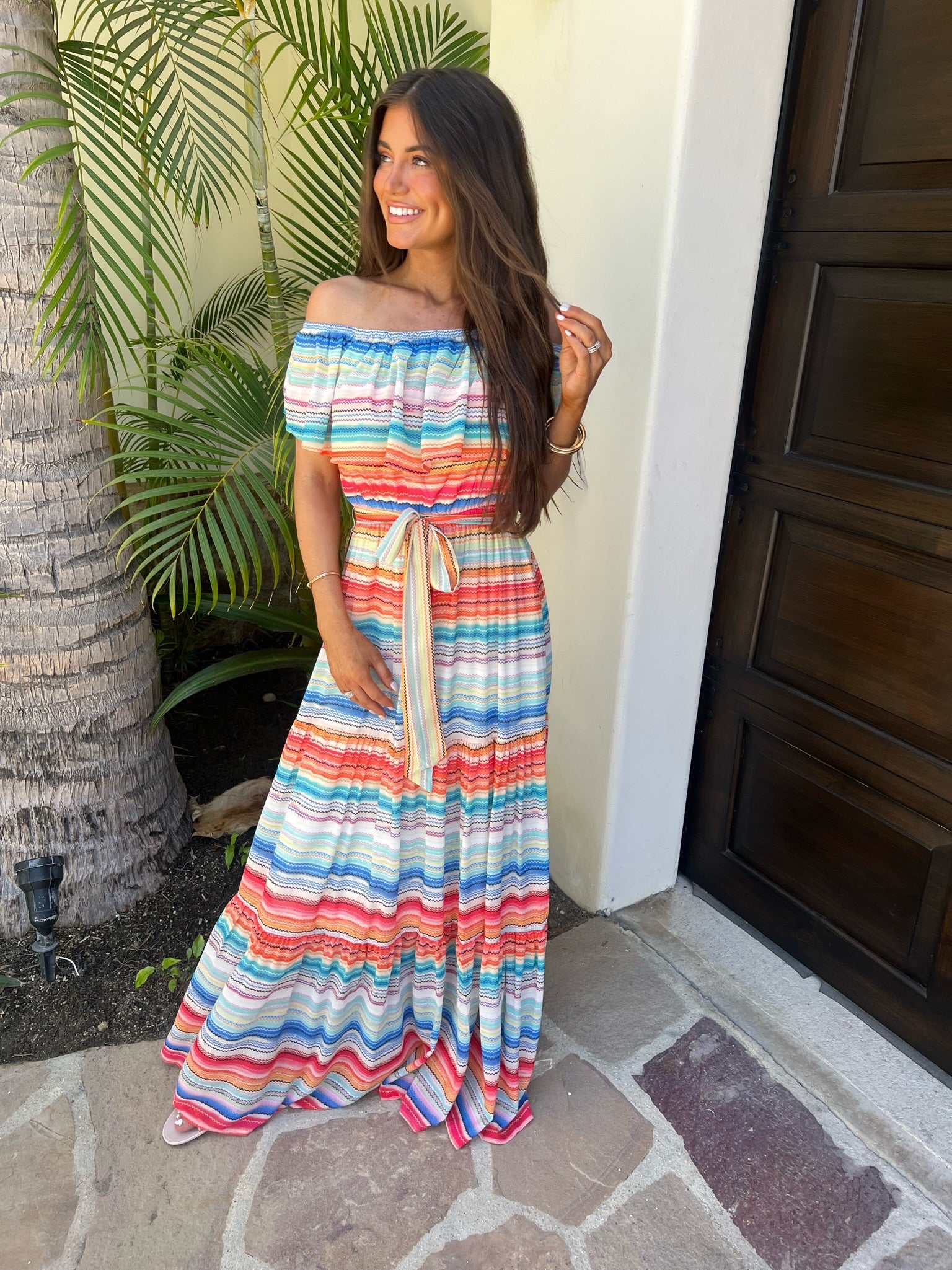 Cantina Striped Maxi Dress