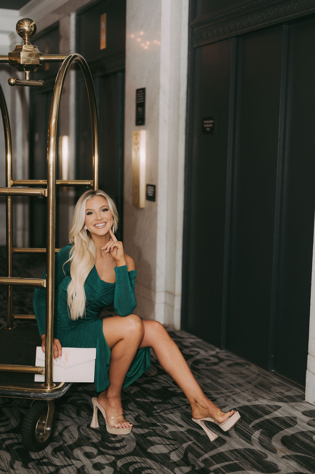 Unforgettable Bodycon Midi DressEmerald Green