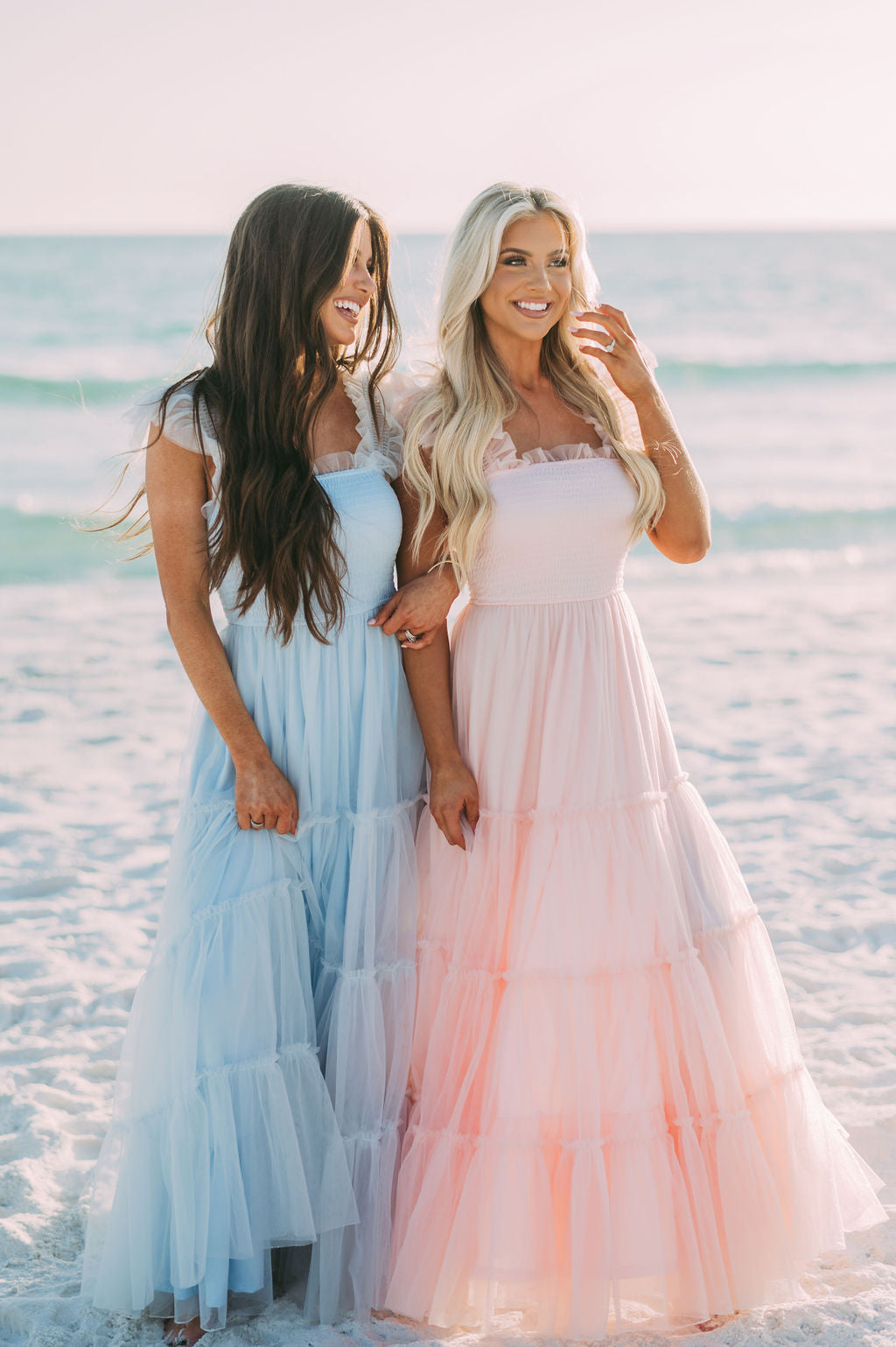 Meleah Tulle Maxi Dress-Light Blue