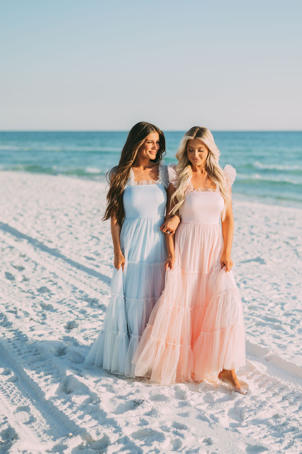 Meleah Tulle Maxi Dress-Light Blue